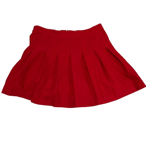 Sunday Best Dresses & Skirts - Red pleated Aritzia Sunday Best mini skirt